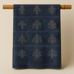 Fototapeta premium Baduy Ikat Textile from Cibeo Village with Ethnographic Patterns