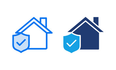 home insurance icon vector illustration. home protection sign and symbol