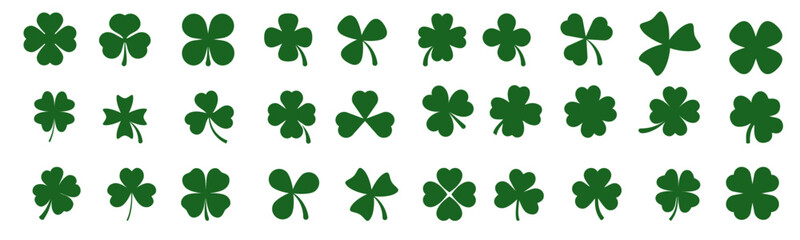 Clover leaf, St. Patrick’s Day, vibrant green pattern, ideal for wallpapers, backgrounds, design elements.