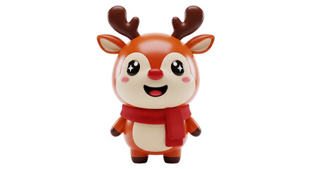 Cartoon reindeer &ndash; 3D illustration on transparent background