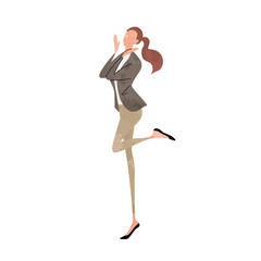 ポーズをとる人物