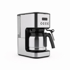 Coffee maker isolated on white background. 3d rendering.