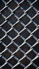 Fototapeta premium Close up chain link fence pattern