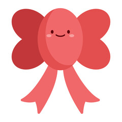 Flat Christmas Bow Icon for Holiday Designs