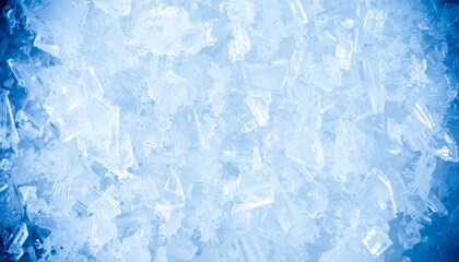 Realistic frosty ice texture with cold blue tones and crystal details, AI generated for winter themes.