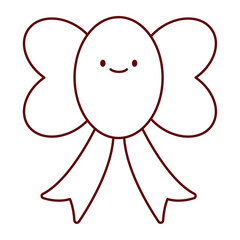Flat Christmas Bow Icon for Holiday Designs