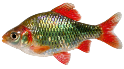 Radiant Beauty: Capture a captivating portrait of a shimmering, vividly colored fish, showcasing its scales and fins in exquisite detail. The underwater wonder, its beauty undimmed.