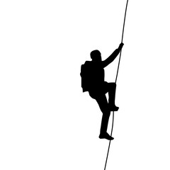 rock climber silhouette