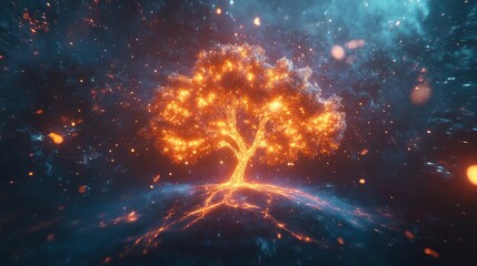 Illuminated cosmic tree
