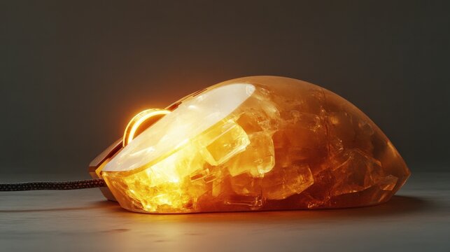 Illuminated gemstone computer mouse