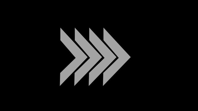 Arrow icon concept animation, arrows sign left to right animation concept.Swipe right for the animation.
