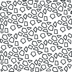 Small geometric shapes form the background, imitating a sidewalk, stone surface or mosaic.