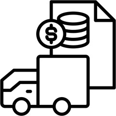 Freight Rates line icon