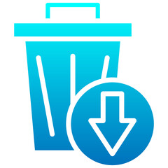  Waste Reduction  glyph gradient icon