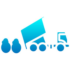 Sanitary Landfill glyph gradient icon