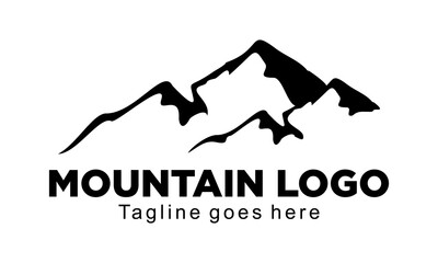 Mountains icon logo design vector