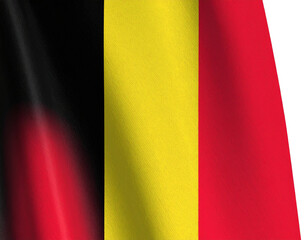 Fototapeta premium Burundi Flag Draped Over Invisible Sphere, Curved Fabric and Partial Star Visibility, Isolated