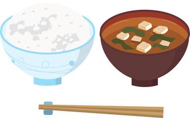 味噌汁の朝食