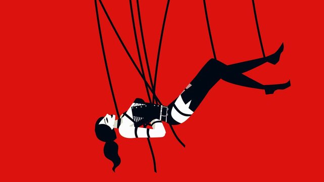 bdsm shibari tied with ropes sensual beautiful woman