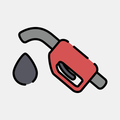 Icon fuel. Oil Industry elements. Icon in filled line style.