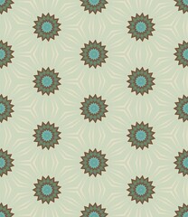 Seamless pattern with floral elements, a retro-style wallpaper design perfect for textile or fabric decoration