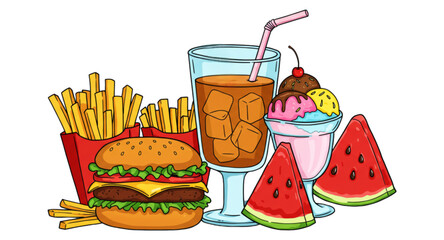 fast food and drink