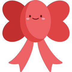 Flat Christmas Bow Icon for Holiday Designs