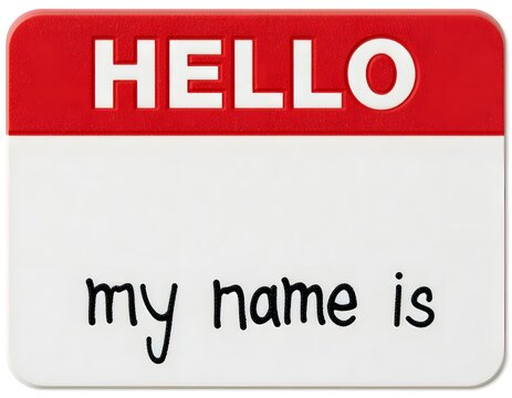 Introduce yourself with a name tag for networking events, conferences, and team building activities
