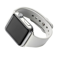 black leather belt isolated on white