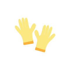 Pair of Yellow Gardening Gloves for Hand Protection While Working