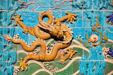 Obraz premium Nine Dragon Screen in Beihai Park, Beijing