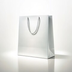 White shopping bag mockup for branding