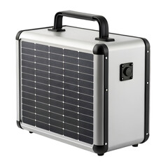 Fototapeta premium metal suitcase isolated on white