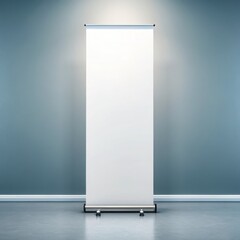 Blank roll up banner stand display mockup