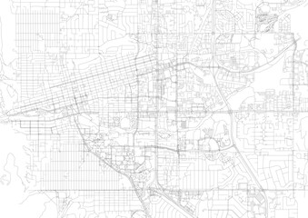 Zoomed-In Vector Map of Boulder Highways and Streets  © Riki