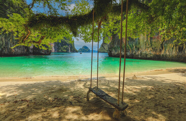 Beautiful nature scenic landscape Lao Lading island in Krabi, Thailand