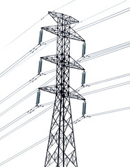 high voltage power line isolated