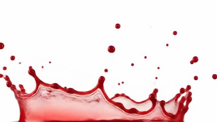 Red Liquid Splash: Dynamic Crown & Droplets, High-Speed Macro - Powered by Adobe