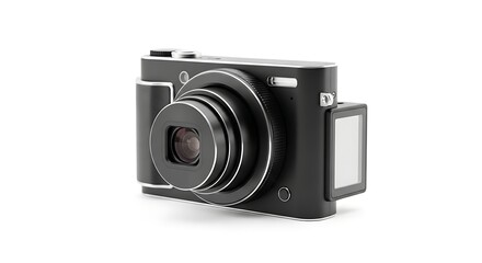 Fototapeta premium Compact Digital Camera Isolated on Pure White Background