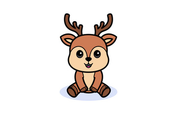 Cute Cartoon Deer Character