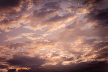 Sky pink clouds pattern