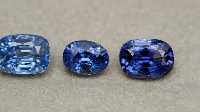 Exquisite Collection of Blue Sapphires and Tanzanites Gemstones, Featuring Stunning Cuts and Colors