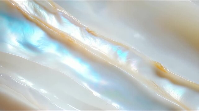 Elegant Mother of Pearl Close-Up, Iridescent Sheen, Texture and Delicate Details, abstract