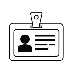 Illustration of an identification card with a photograph and personal information for access control