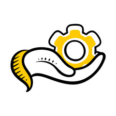 adjustment control hand drawing icon for web and graphic design