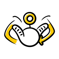 control hand drawing icon for web and graphic design