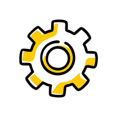 customize settings hand drawing icon for web and graphic design