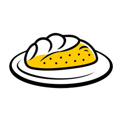 food hand drawing icon for web and graphic design