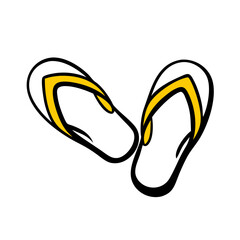 slippers hand drawing icon for web and graphic design