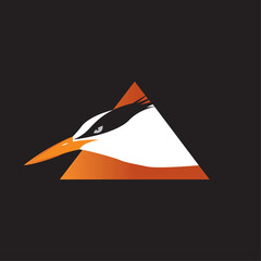 vector illustration The lesser crested tern tern in the family Laridae